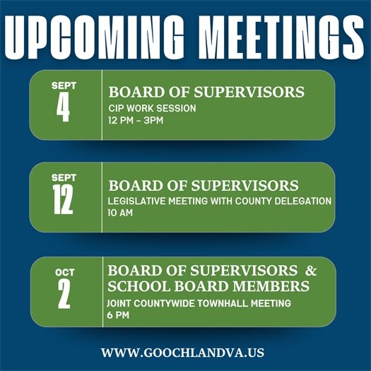 Upcoming Meetings