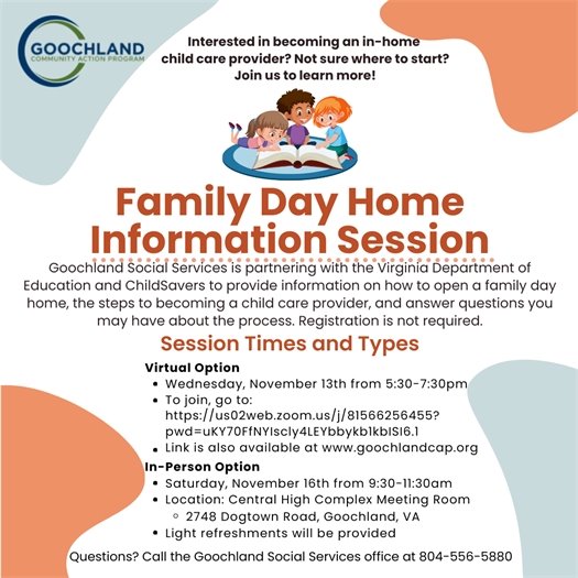 Family Day Home Information Sessions