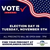 Election Day is Tuesday, November 5th