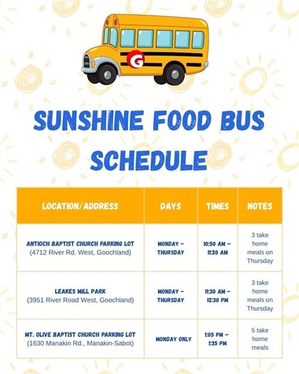 Sunshine Bus Schedule 