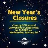 New Year's Closures