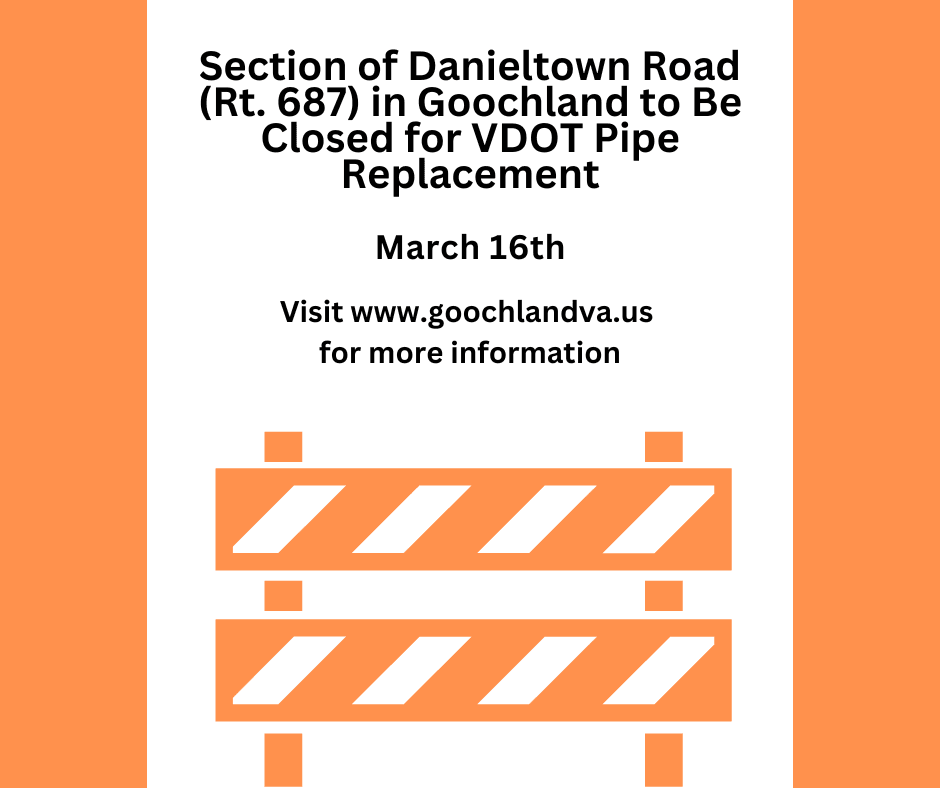 Section of Danieltown Road - Pipe Replacement - March 16 2024