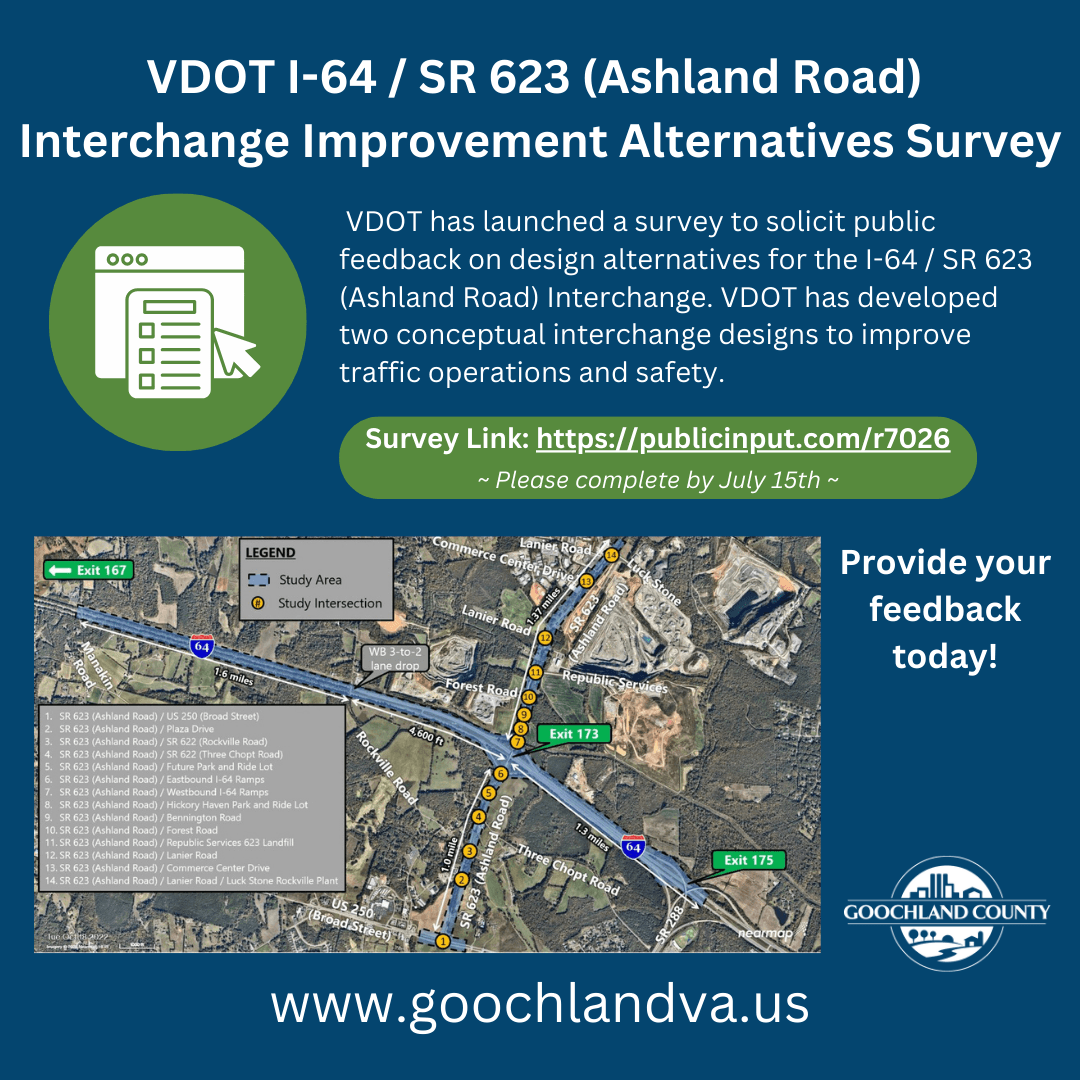 VDOT I-64  SR 623 Ashland Road - July 2024 Survey