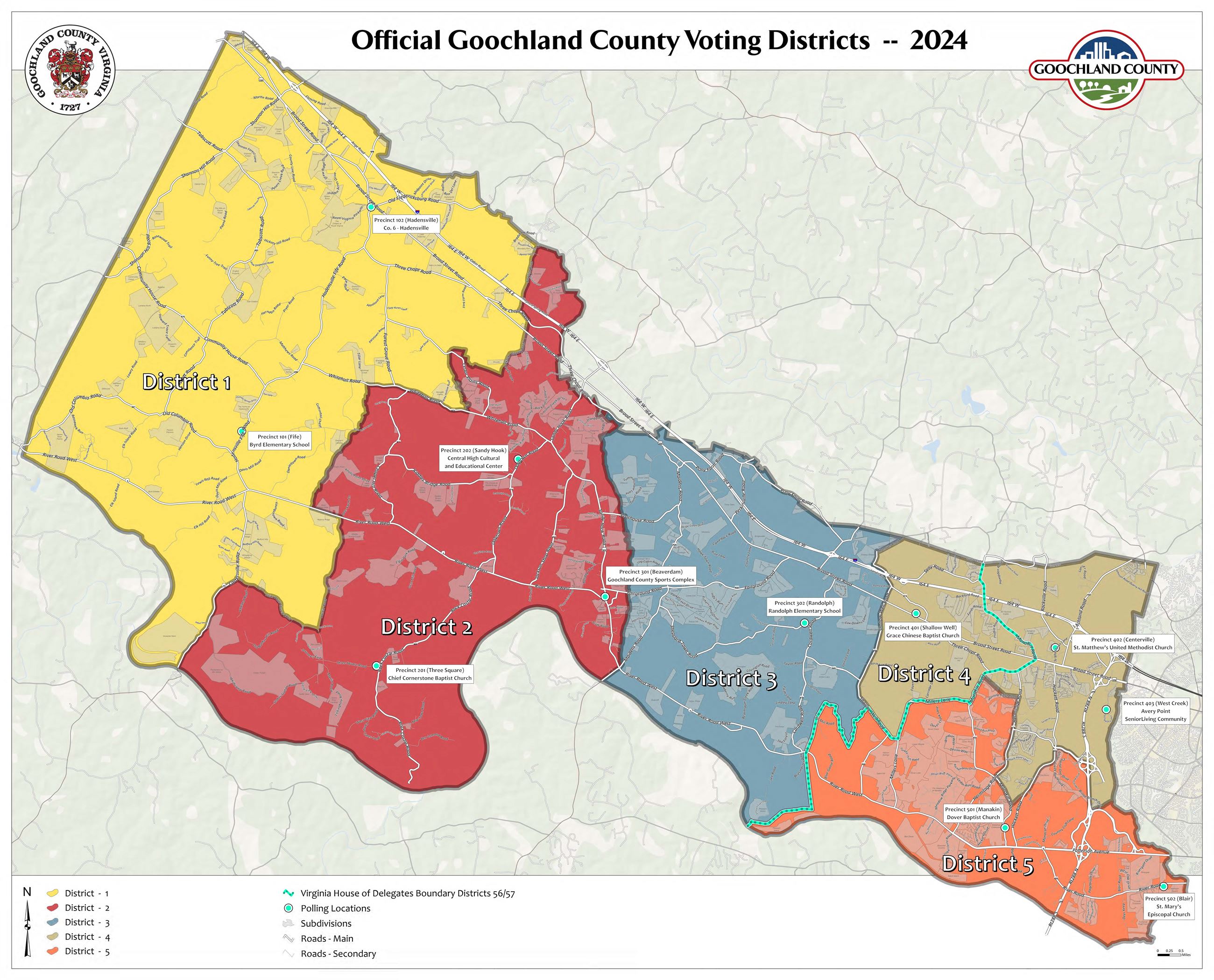 Goochland County Official Voting Districts - 2024 - 9-13-24 - for web