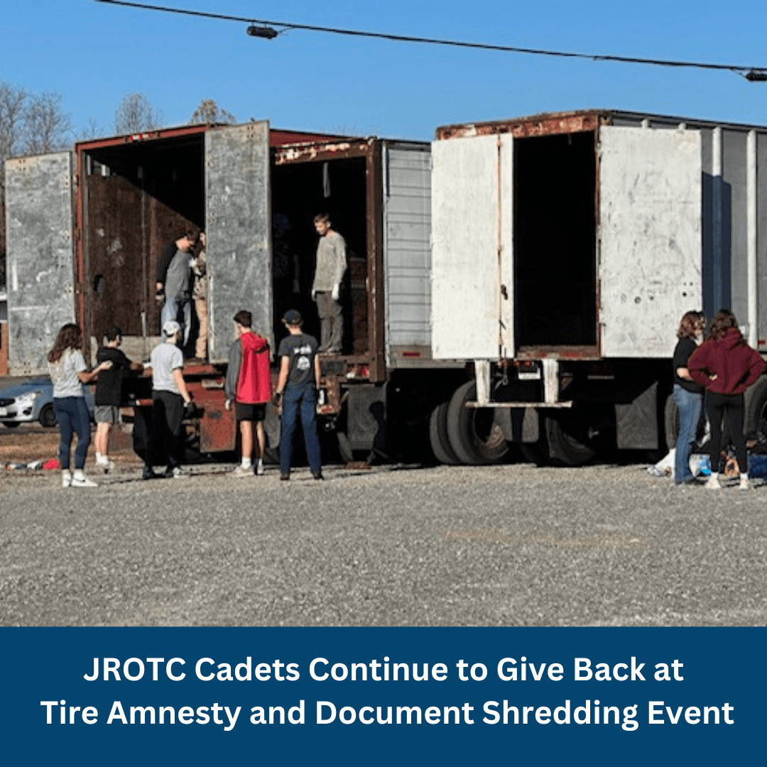 JROTC Cadets Continue to Give Back at Tire Amnesty and Document Shredding Event