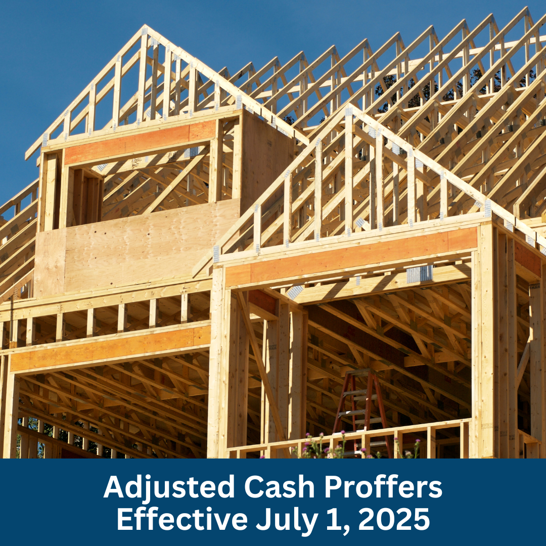 Adjusted Cash Proffers Effective July 2025