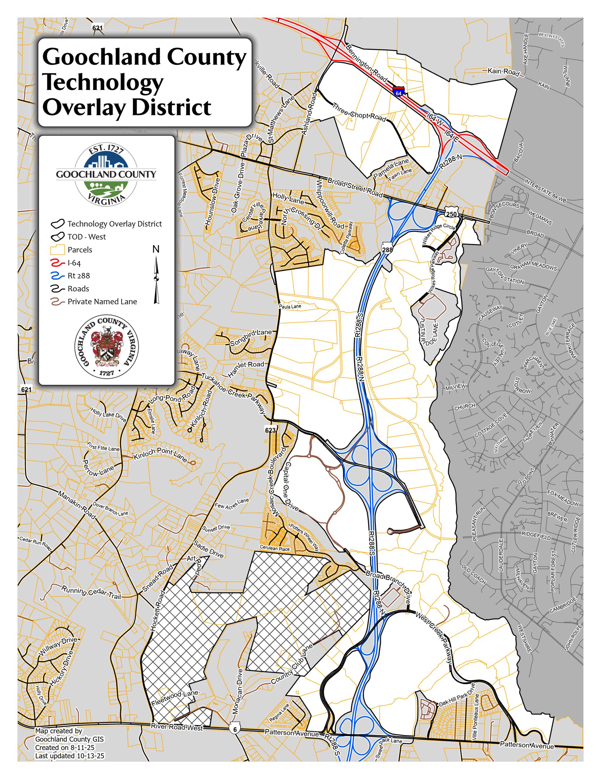 Technology Overlay District Map - 10-13-25