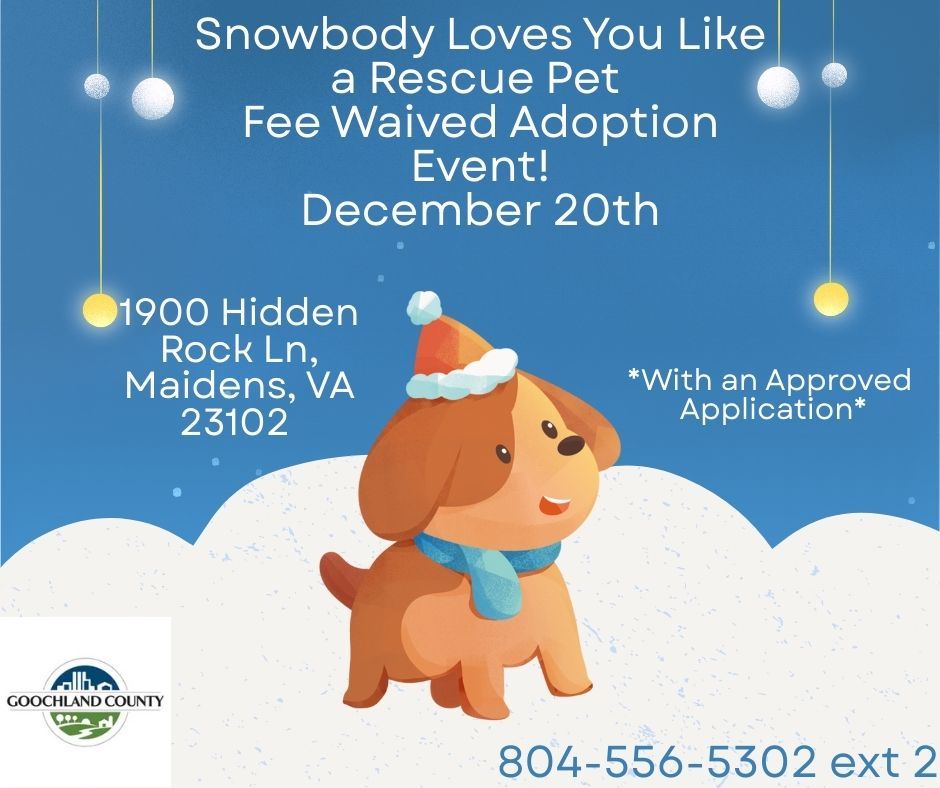 adoption fee waived event 12.20