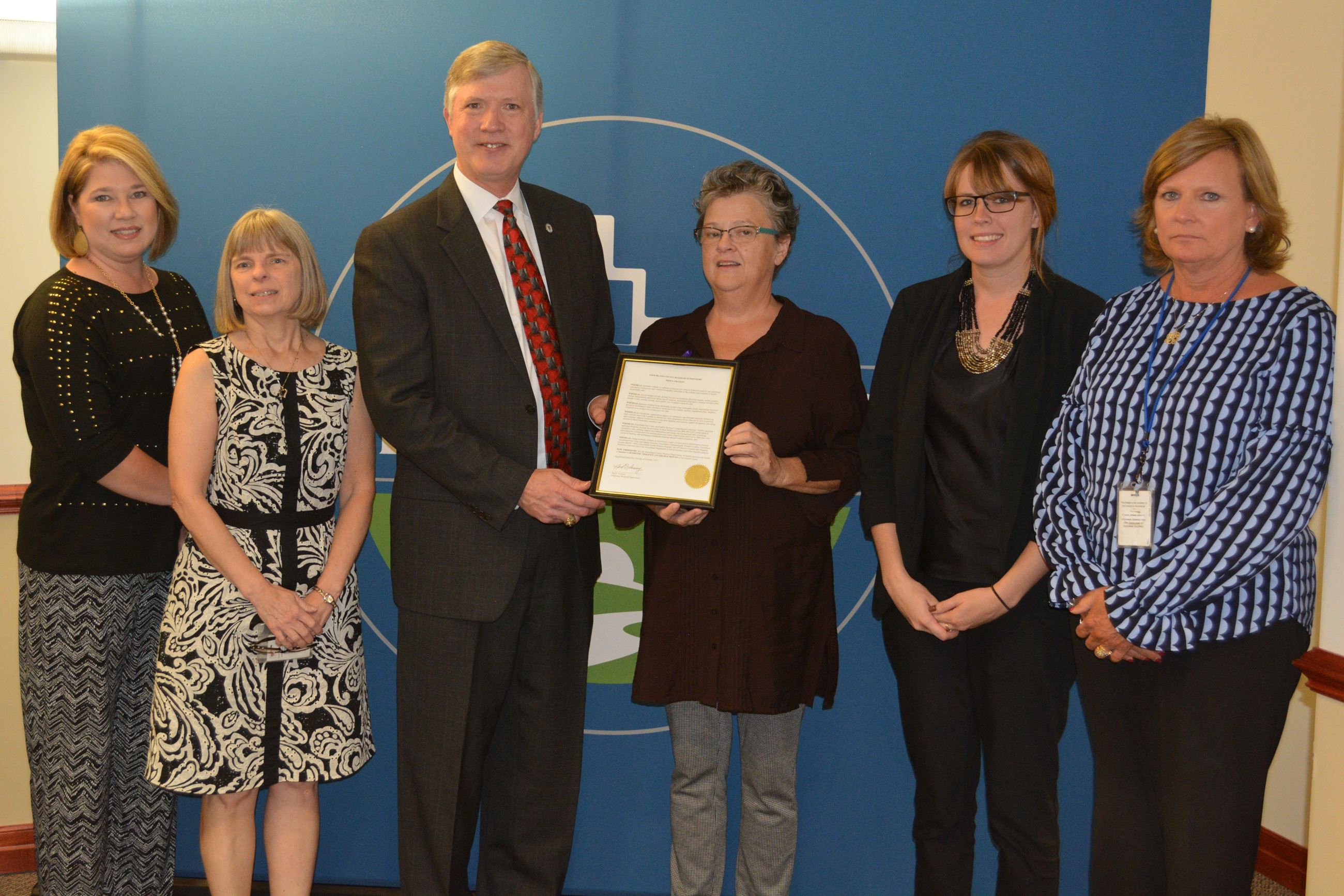 Goochland County Board of Supervisors - Proclaims October as Domestive Violence Awareness Month DSC_