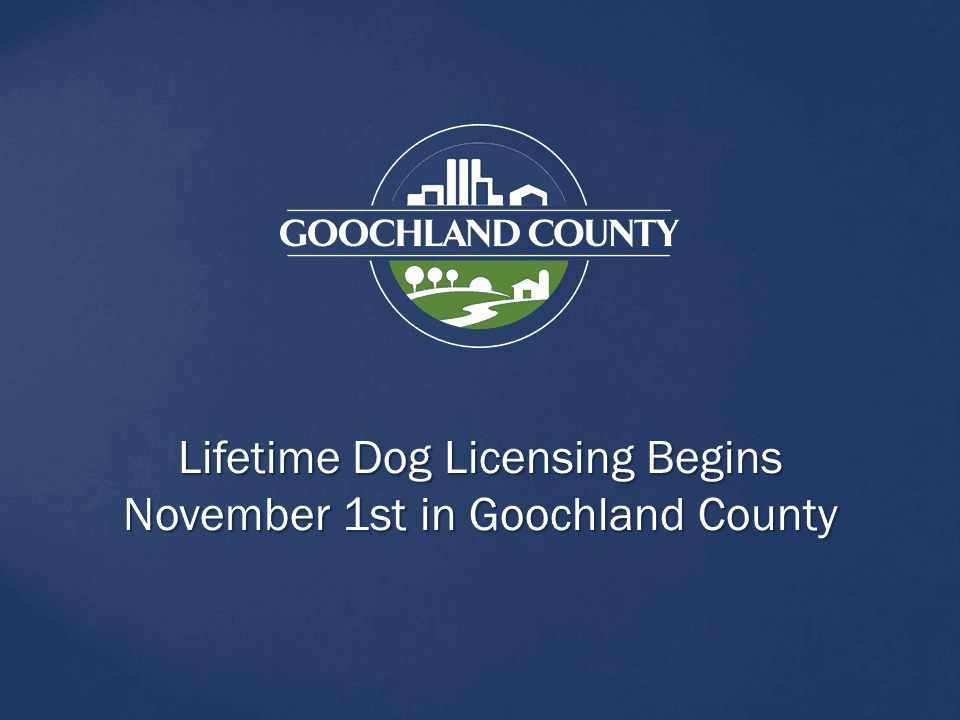 Goochland County - Lifetime Dog Licenses - November 2018