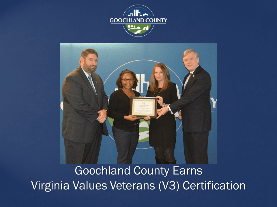 Goochland County Earns Virginia Values Veterans Certification