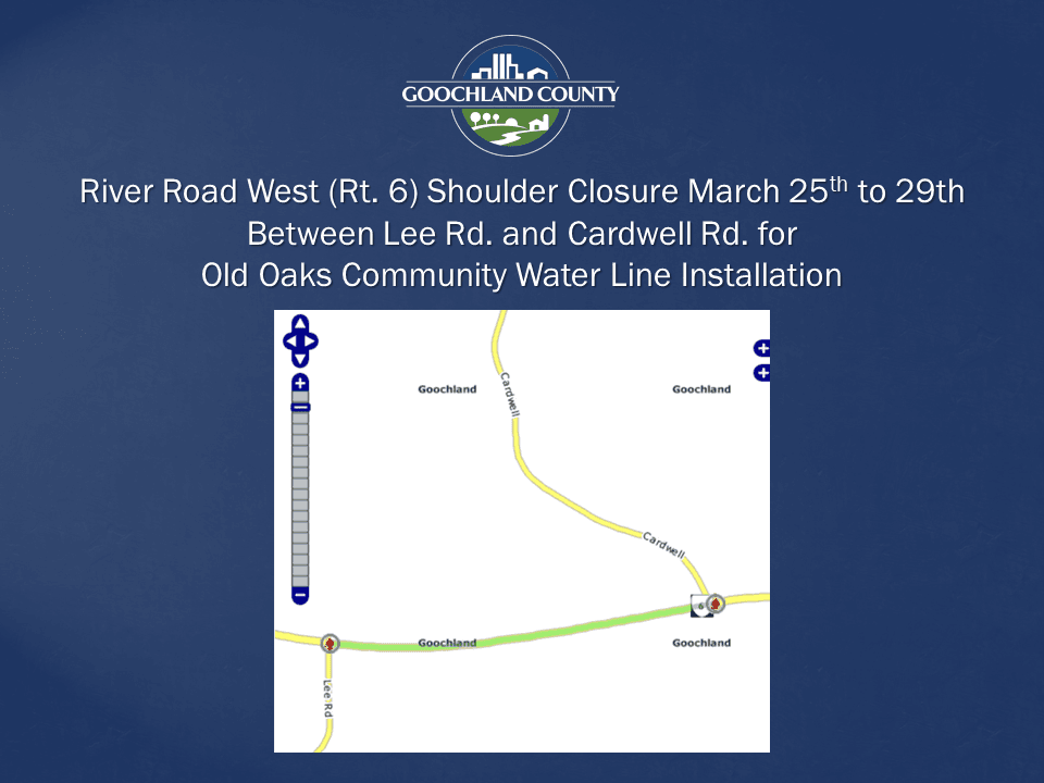 Goochland County - Old Oaks Community Water Supply - Roadside Waterline Trench Work