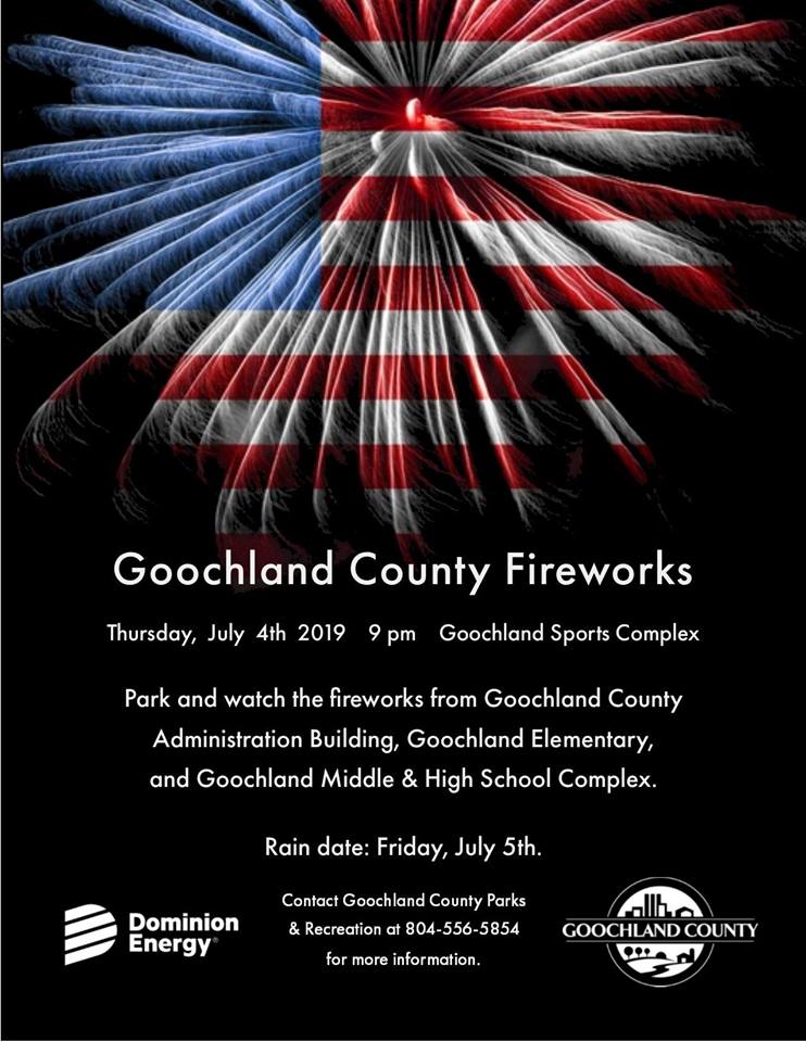 Goochland Parks and Recreation - 2019 Fourth of July Fireworks