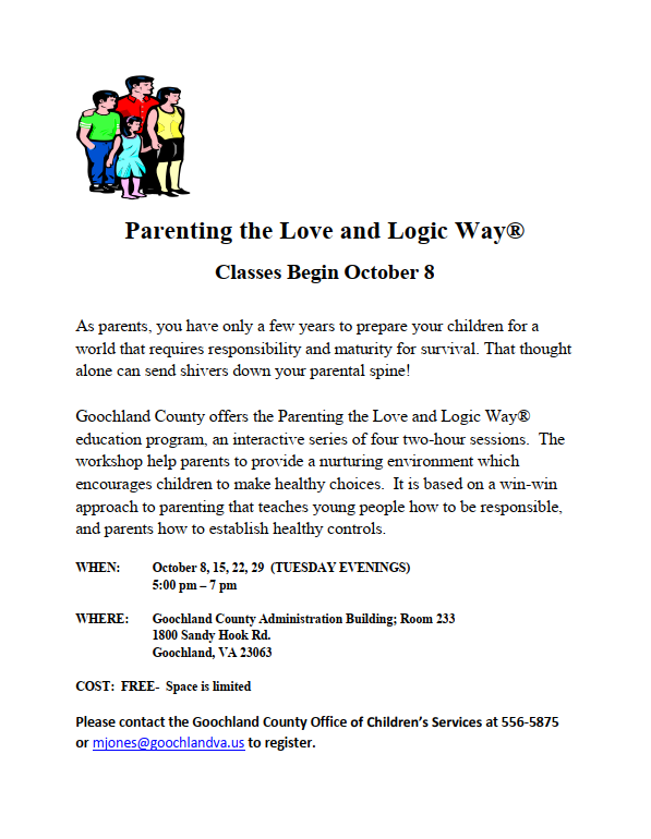 Goochland County_Parenting the Love and Logic Way - October 2019
