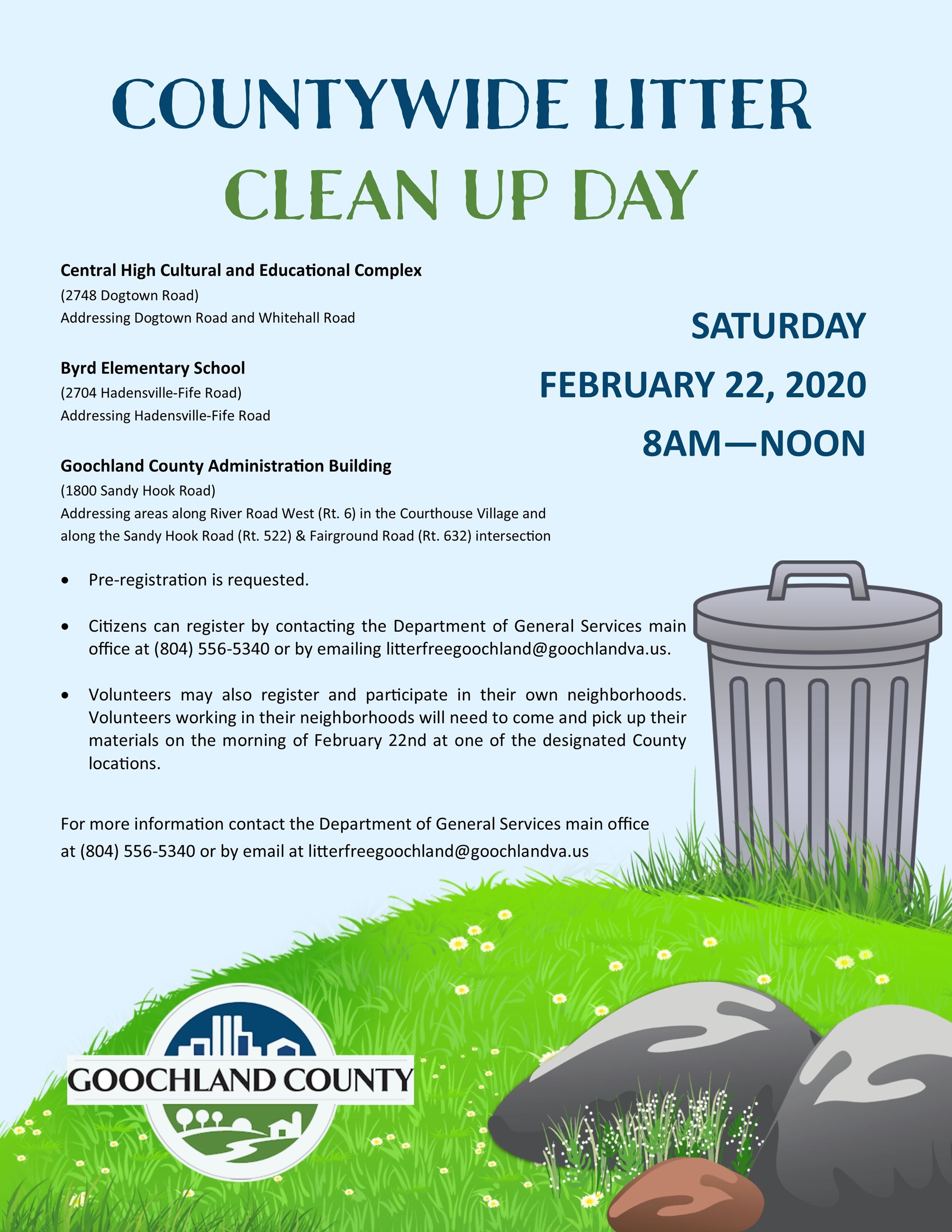 Countywide clean up flyer - February 2020