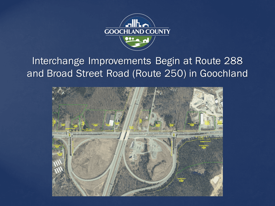 Goochland - Route 288 and 250 Interchange Improvements Begin March 30 2020
