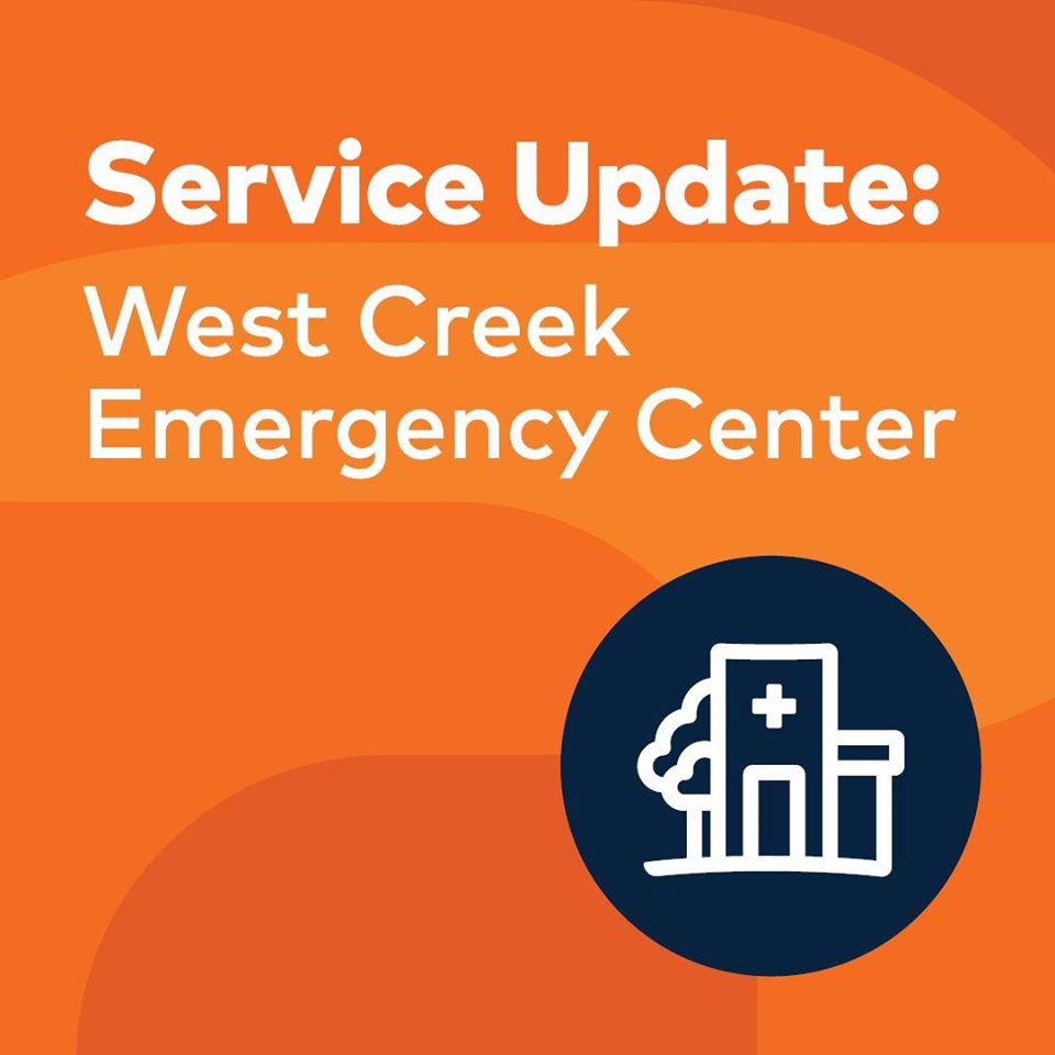HCA West Creek Service Alert