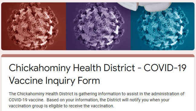 Chickahominy Health District - COVID-19 Vaccine Inquiry Form