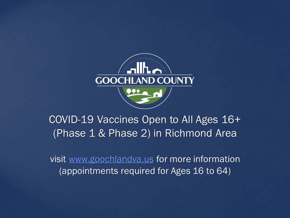 COVID-19 Vaccines Open to All Ages 16 in Richmond Area