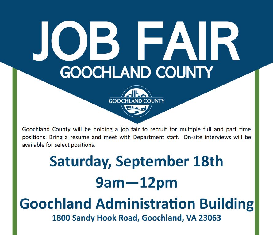 Goochland - County Job Fair - Sept 18 2021