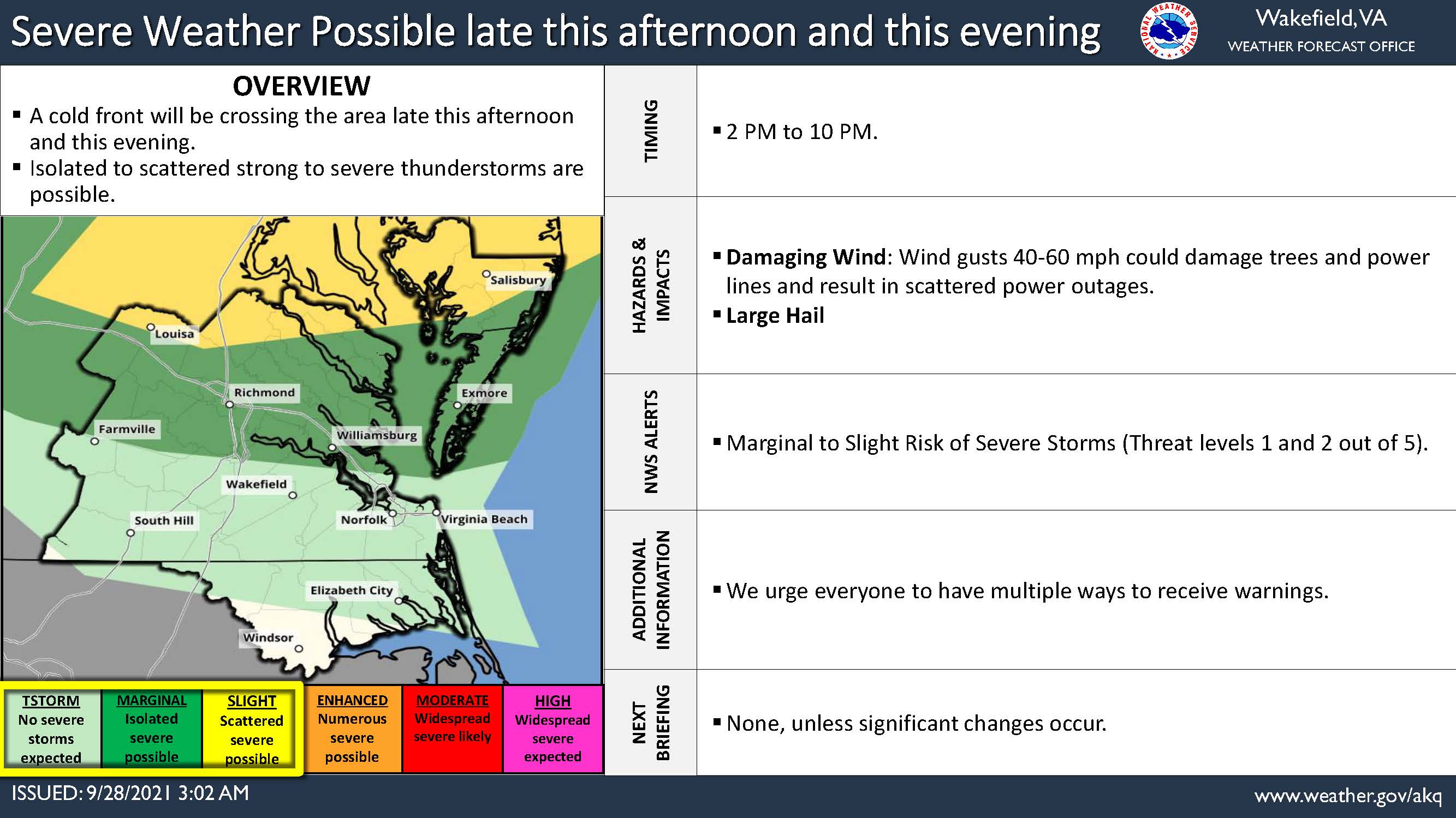 Severe Weather image Sept 28 2021