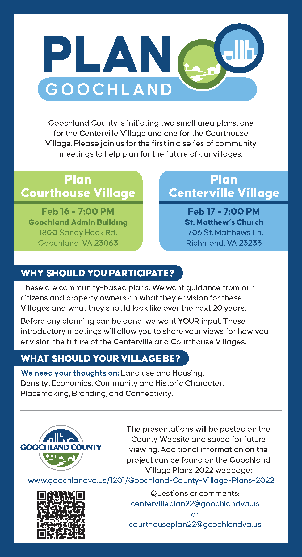 Village Plan Community Meeting Kick Off 