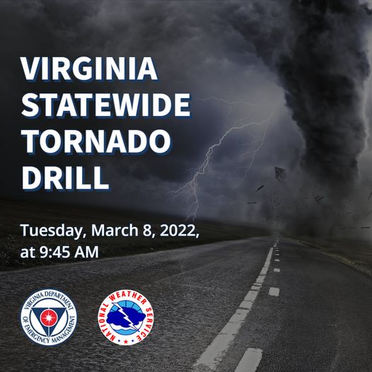 Virginia Statewide Tornado Drill - March 8 2022