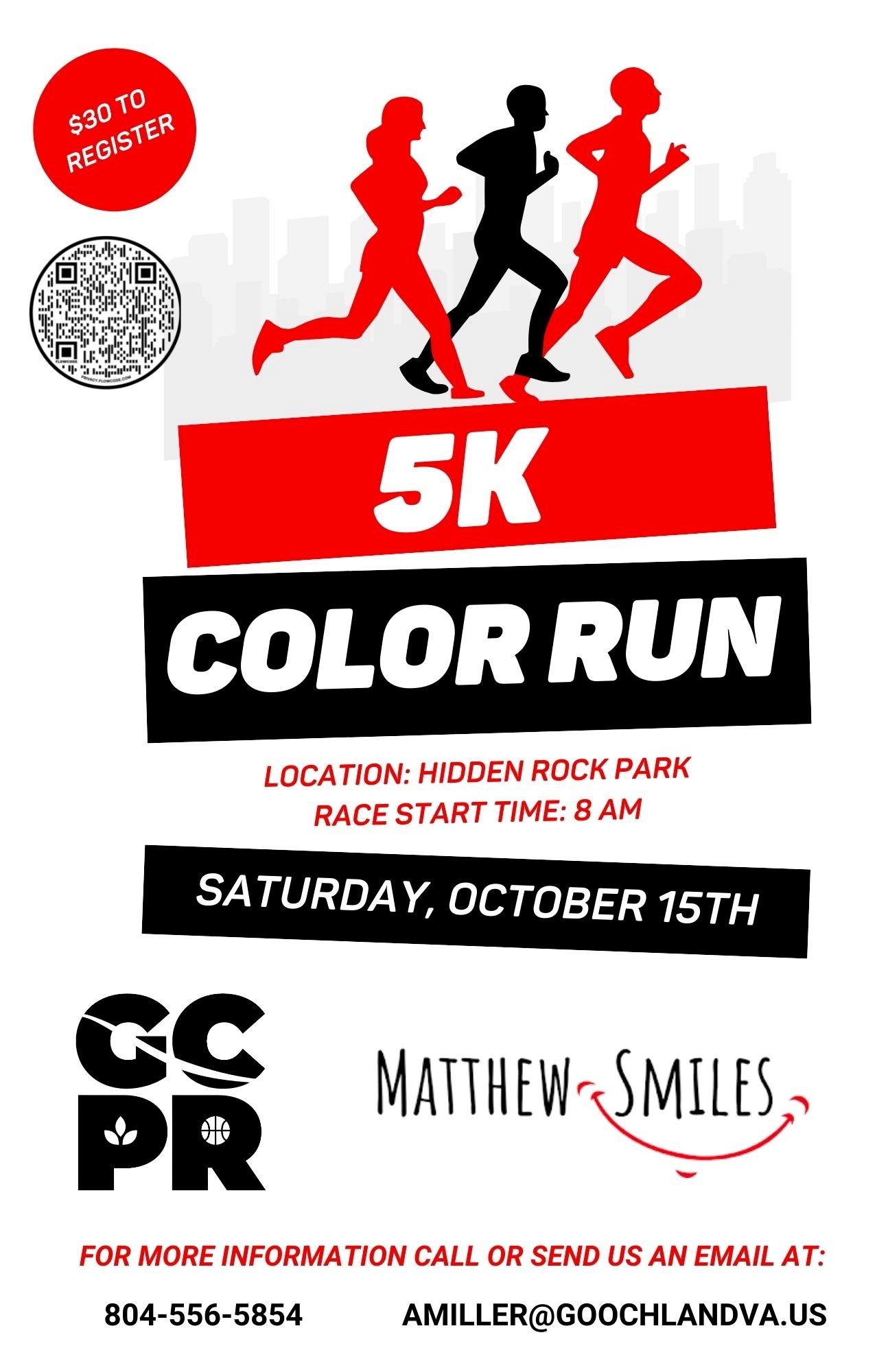 Matthew Smiles - 5K Color Run - Oct 15 2022 