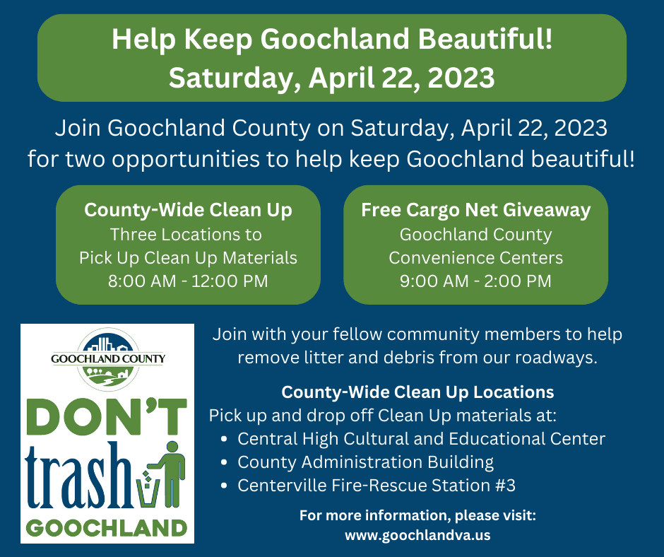 Keep Goochland Beautiful - April 22, 2023 - Social Media