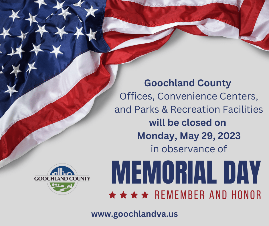 Memorial Day 2023 - County Closures