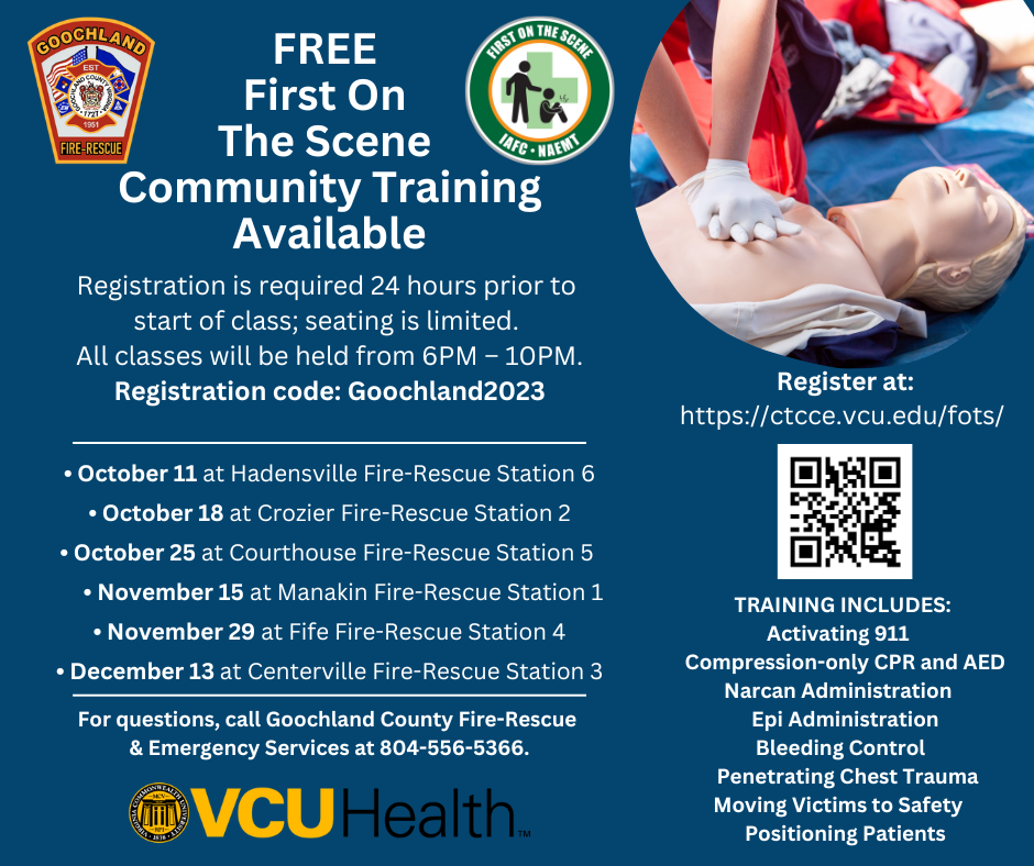 FREE First On The Scene Training Coming to a Fire-Rescue Station Near You