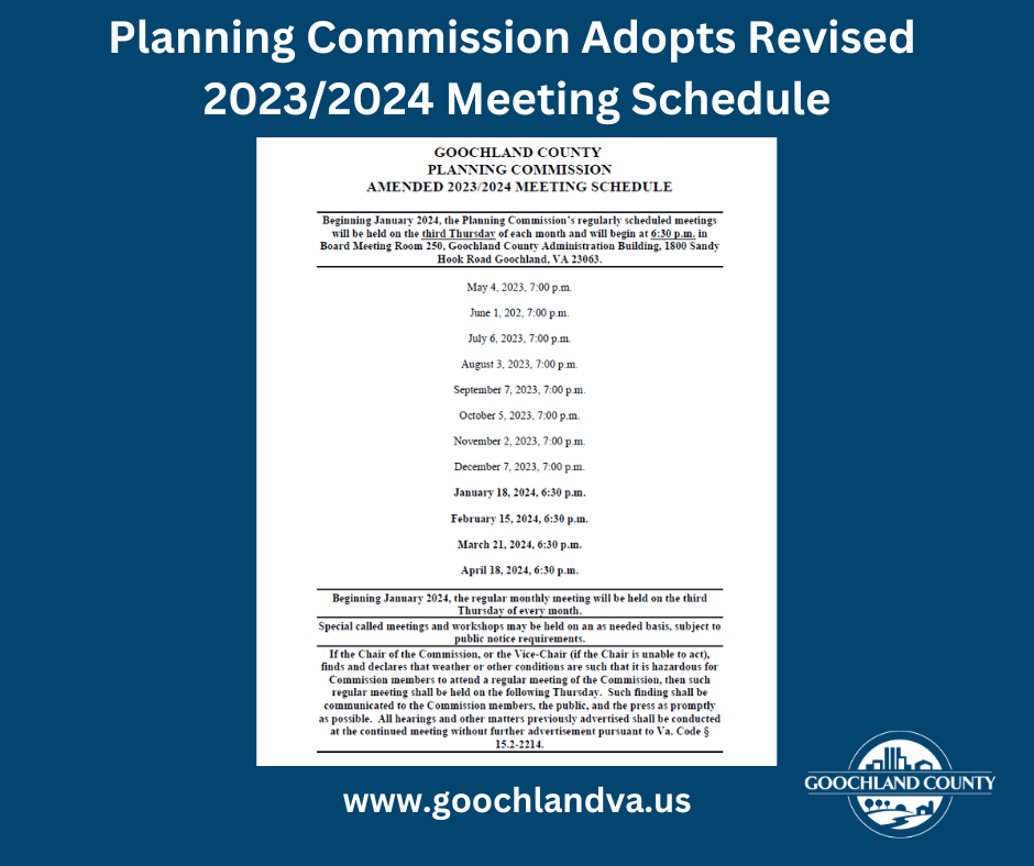 PC Revised Meeting Schedule