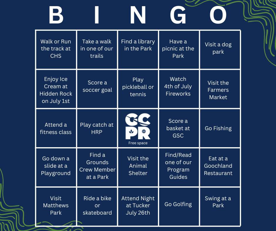 BINGO Parks and Rec Challenge