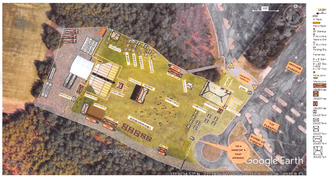 Event Makers-USA - After Hours Concert Series - 12575 West Creek Parkway - Conceptual Site Map