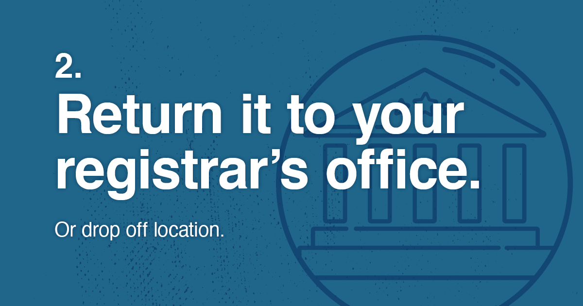 VA Dept of Elections Drop Off at Registrars Office