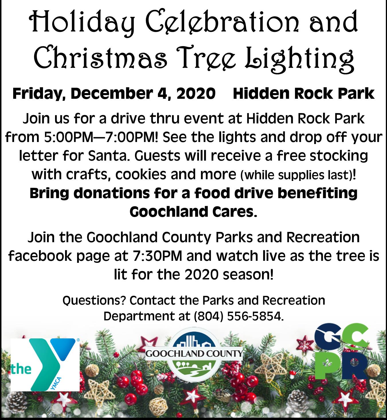 Goochland County Holiday Celebration and Christmas Tree Lighting 2020