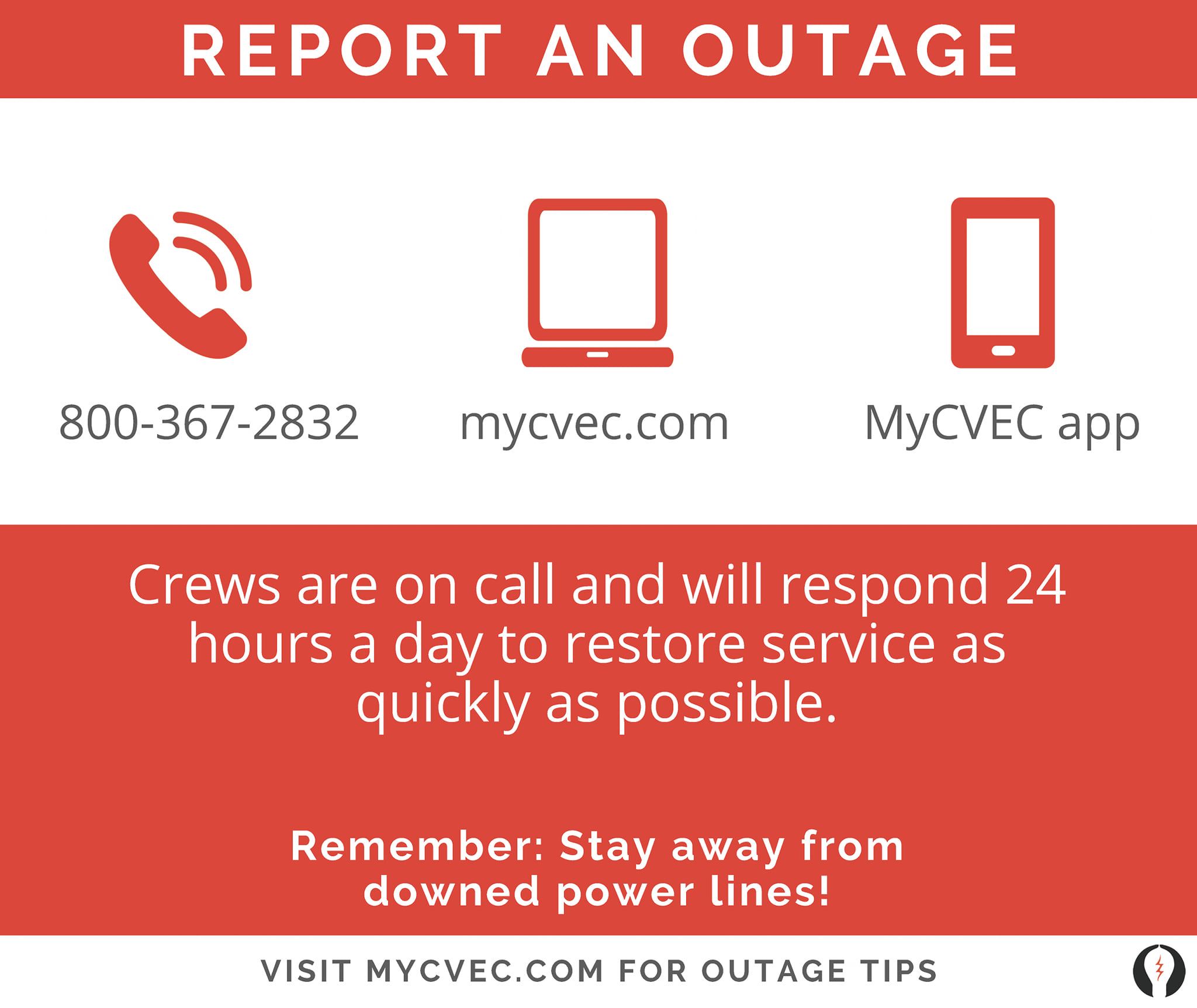 CVEC Power Outages Info