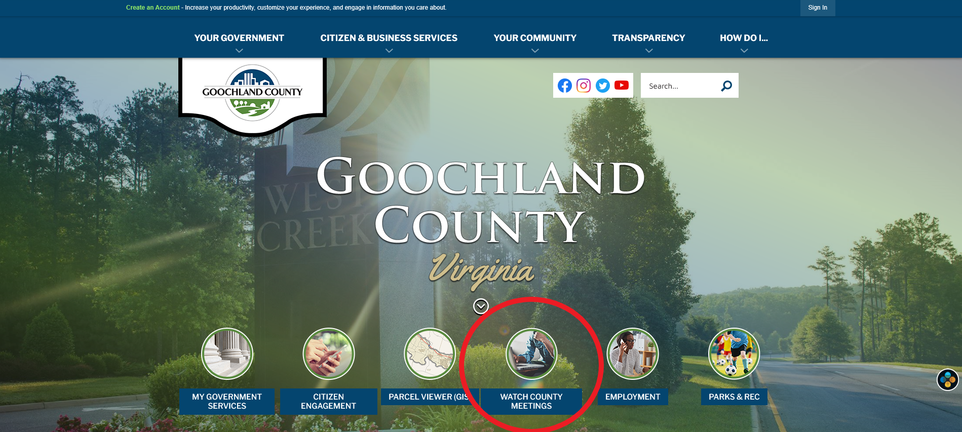 Goochland - Video Streaming - Main Page