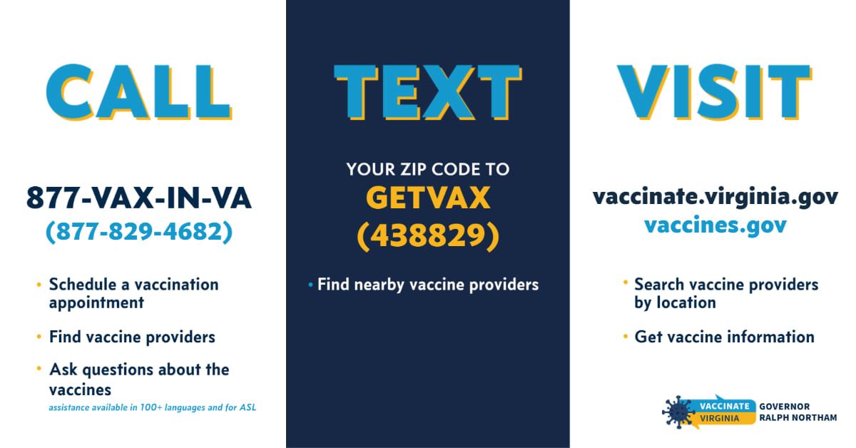 Vaccinate Virginia - Call Text Visit
