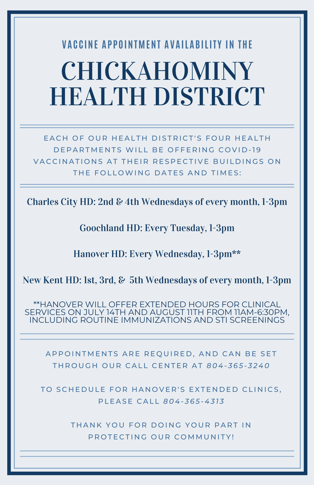 LHD Vax Clinic Flyer