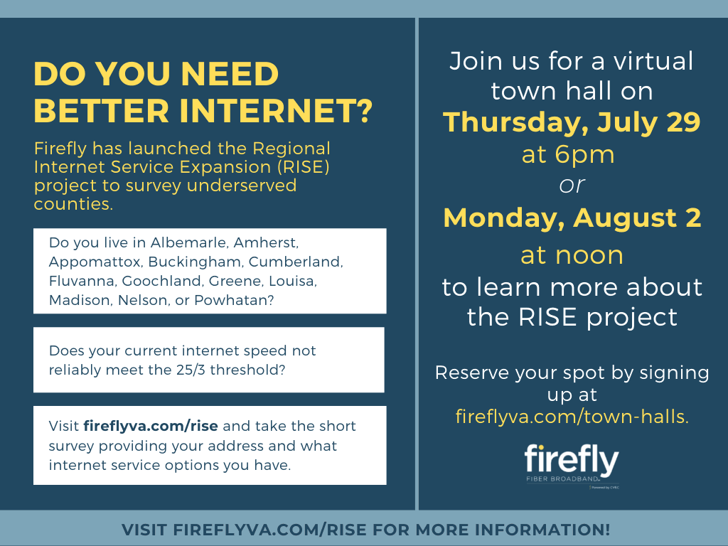 Firefly Fiber Broadband - Virtual Town Hall Meetings 2021