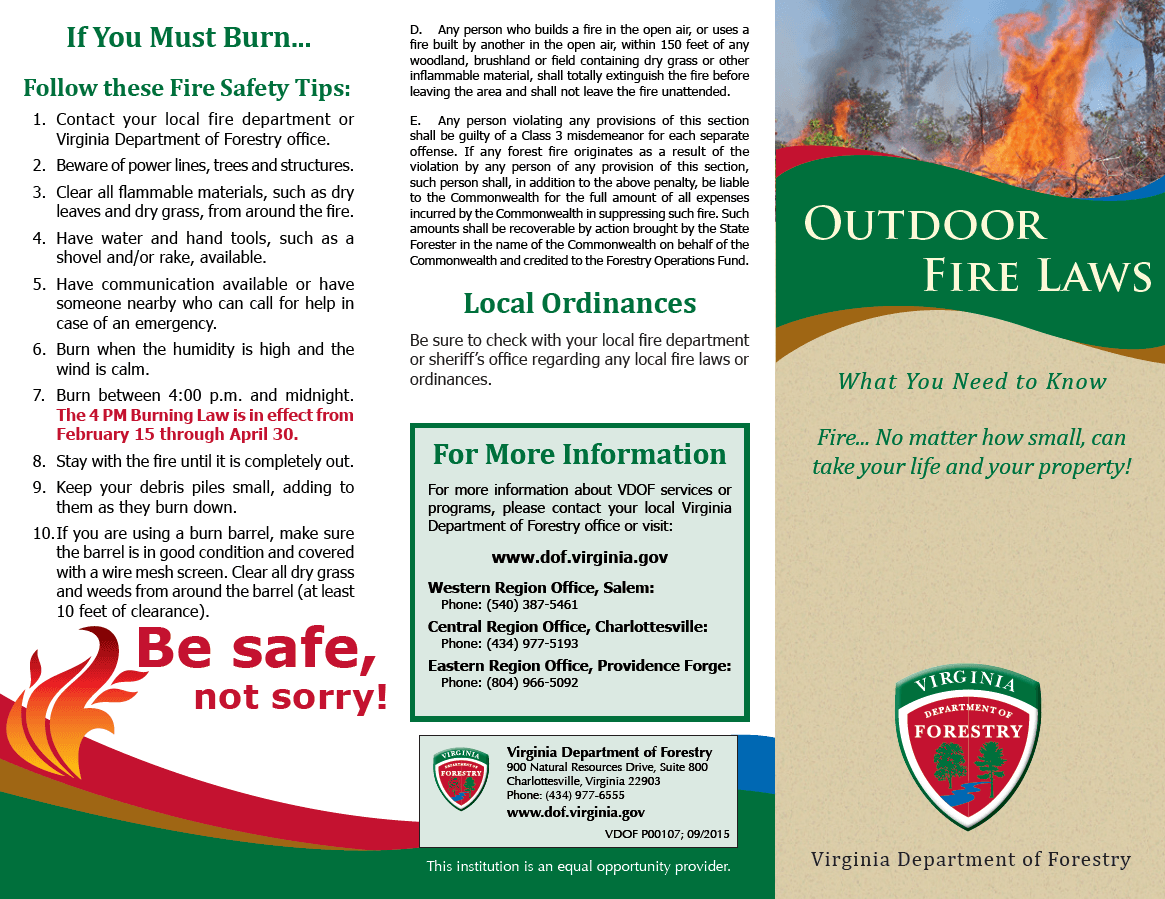 VA Dept of Forestry - Outdoor-Fire-Laws_pub_Page_1
