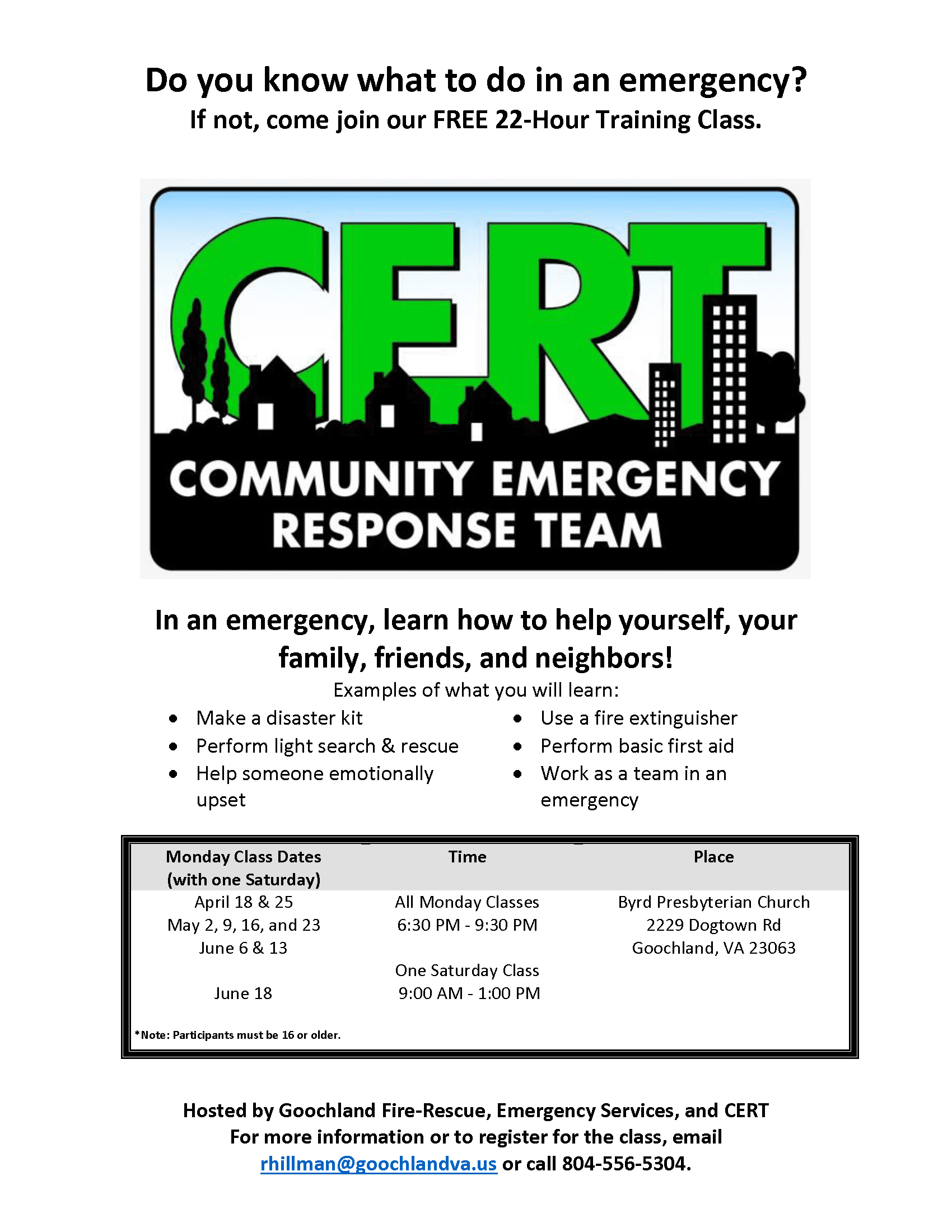 2022 CERT Poster
