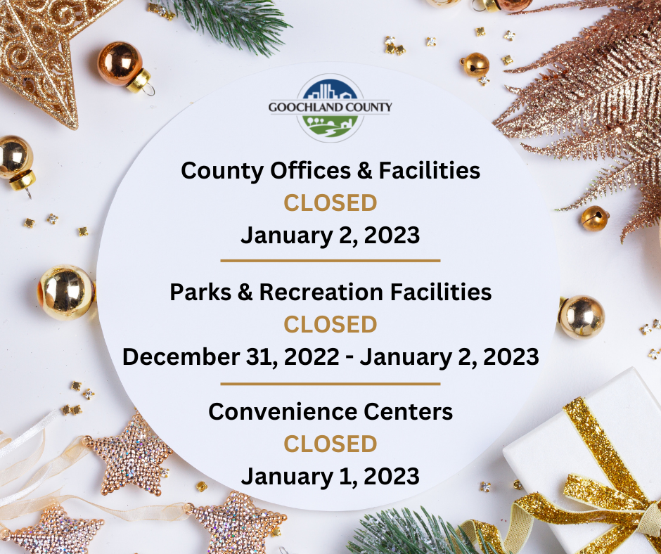 Goochland - New Years Holiday Closures