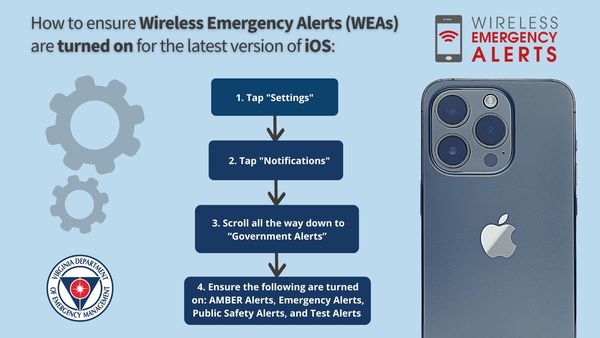 VDEM - Turn on Wireless Emergency Alerts (WEA) - Apple