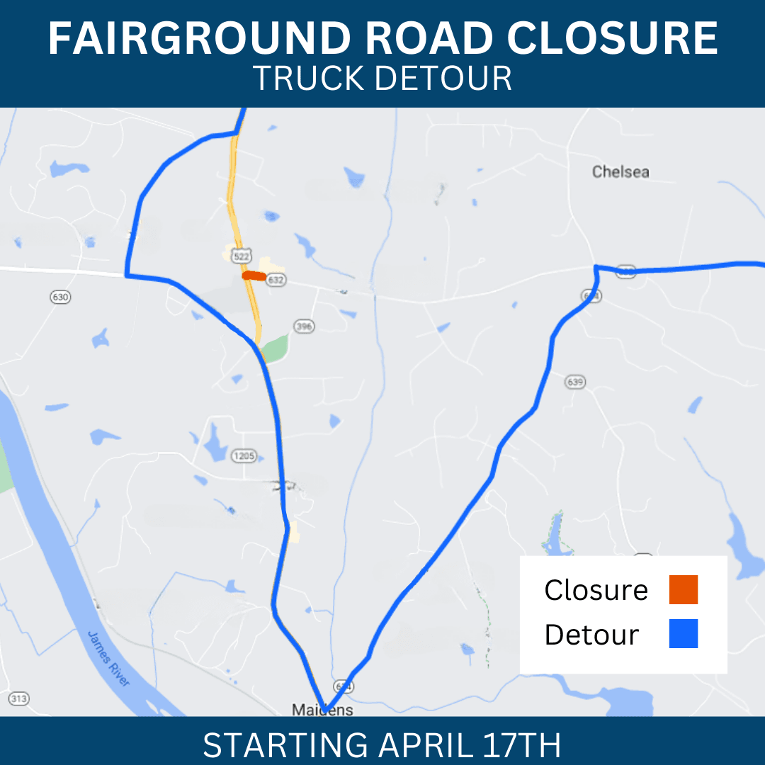 Fairground Road Roundabout - Phase 3 - Truck Detour